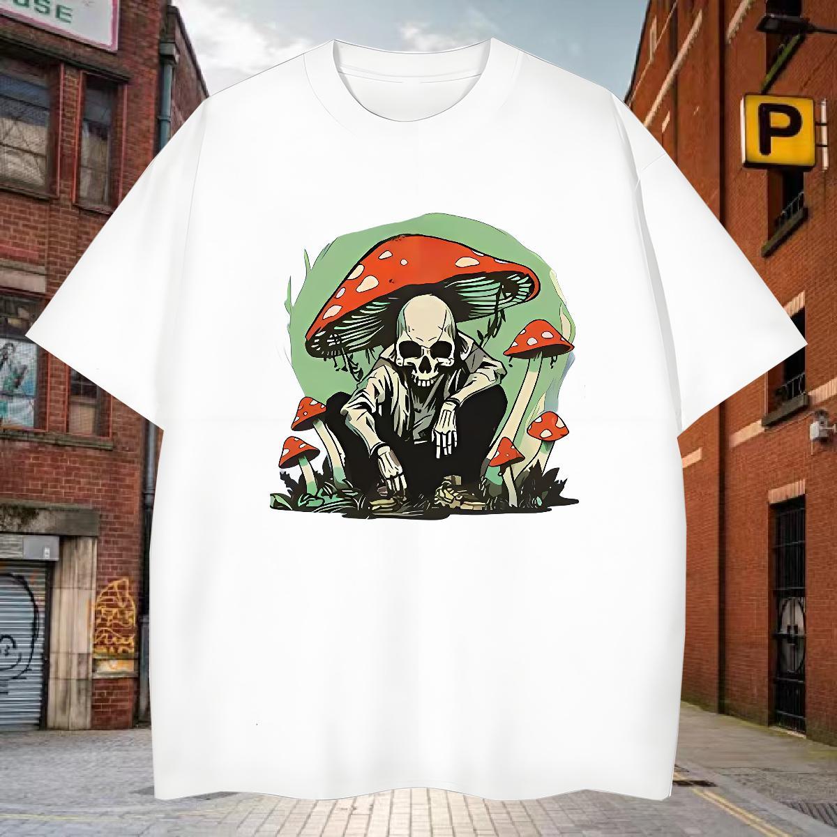 Cool Design Mens T Shirts 230g Cotton skull Summer Casual Graphic O Neck Short Sleeves Men Tees Fashion Wear