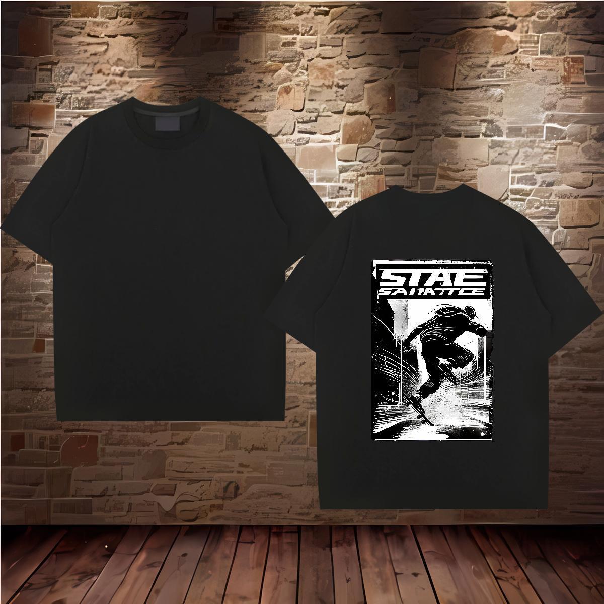 Loose Fit T Shirts Men 230g Pure Cotton person Summer Casual Customized Short Sleeve Soft Couples T Shirts DIY Customized Tops Tees