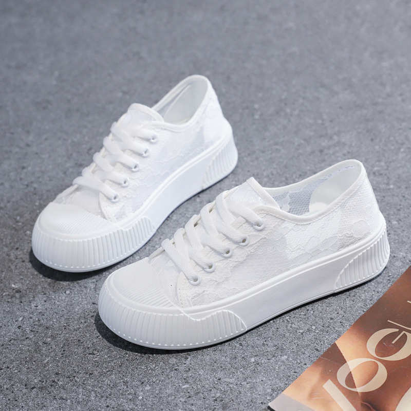 Ddmysports Little White Summer New Student Versatile Casual Women S Sports Korean Edition Thick Sole Board Shoes OUTDOOR