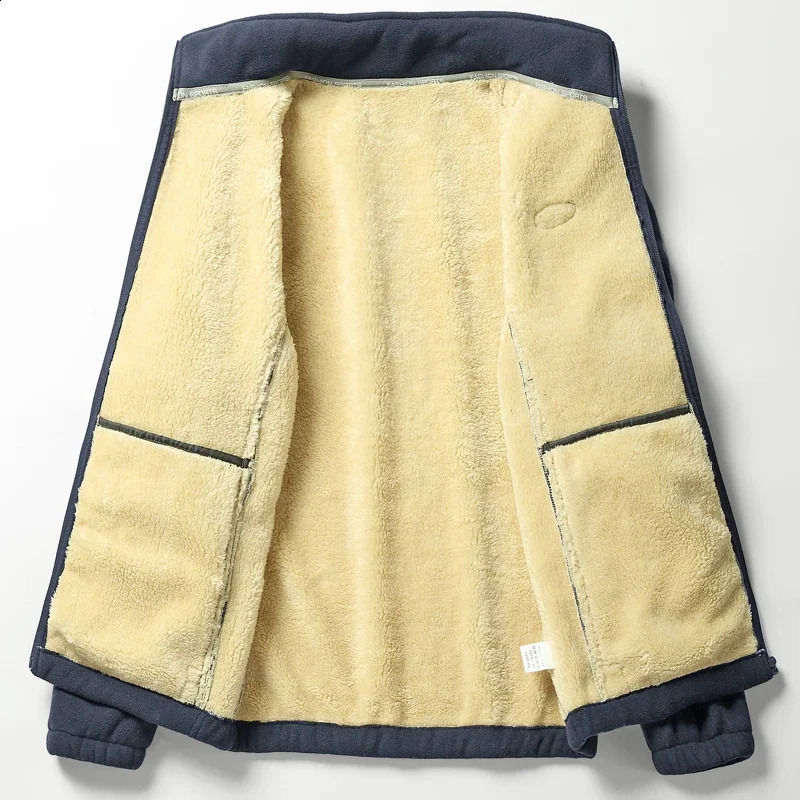 Mens Parka solid color L6XL 7XL 8XL mens jacket winter wool warm business casual youth 9906 240822