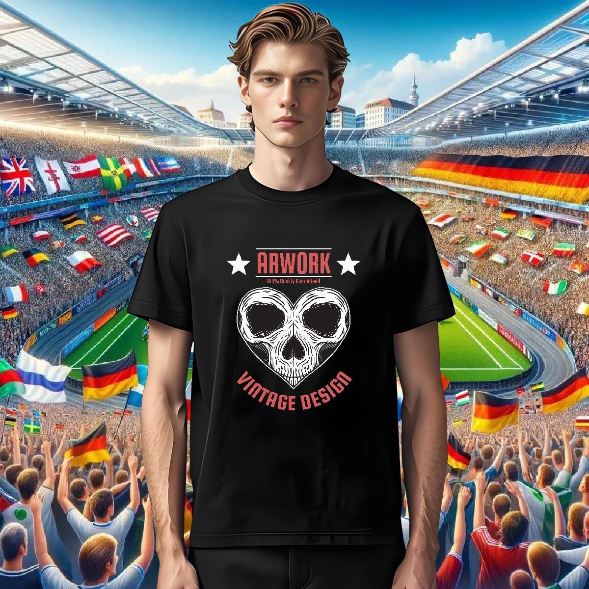 Cool Design T shirt 230g Pure Cotton skull Hip Hop Custom Cartoon Breathable Soft Couples T Shirts Free Shipping Clothes