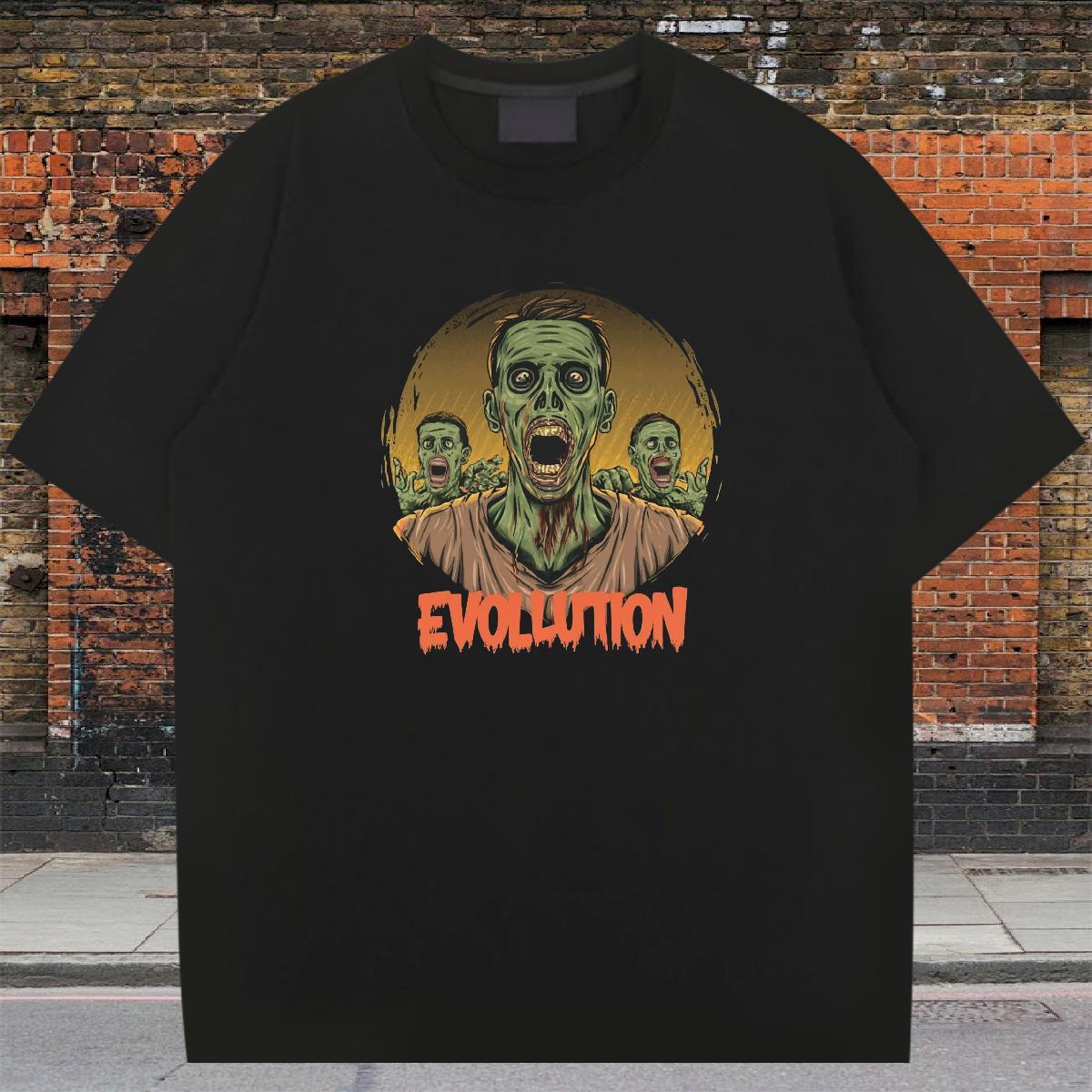 Cool Design T-Shirts for Men 230g Cotton skull Outdoor Cartoon Printing L-4XL Breathable Crew Neck Men Tops Tees DIY Customized Top Tees
