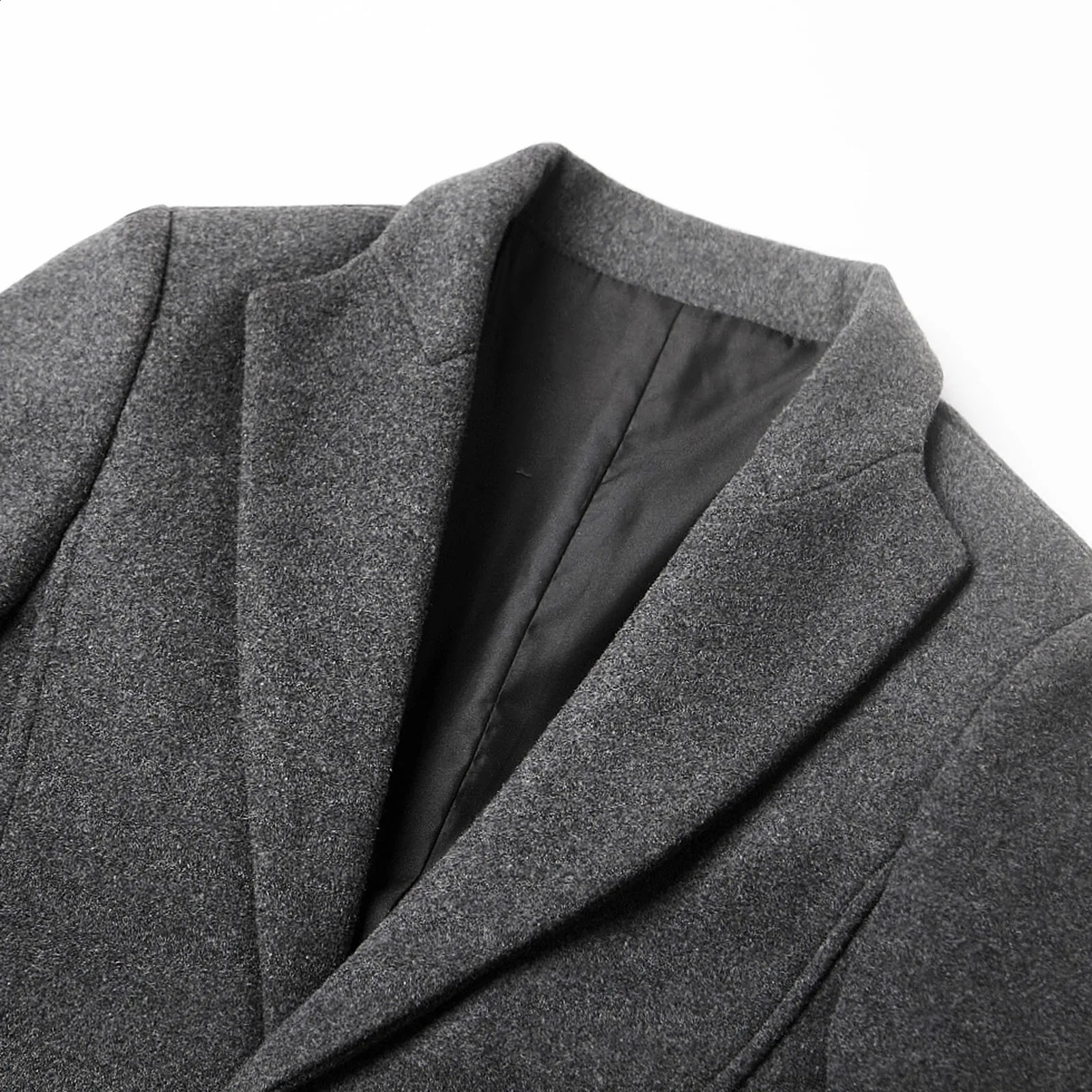 Men Autumn Winter Coats Long Trench Coats Cashmere Wool Blends Winter Jackets Male Business Casual Trench Coats plus Size 240822