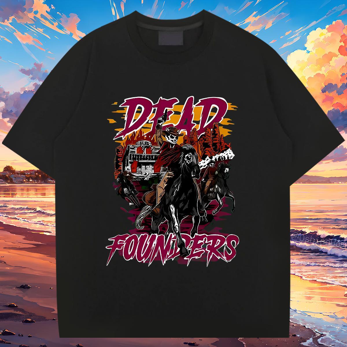 Soft T Shirt For Man 230g 100% Cotton skull Hip Hop Street Cartoon Printing L-4XL Breathable Short Sleeve Men Tops Tees DIY Polos