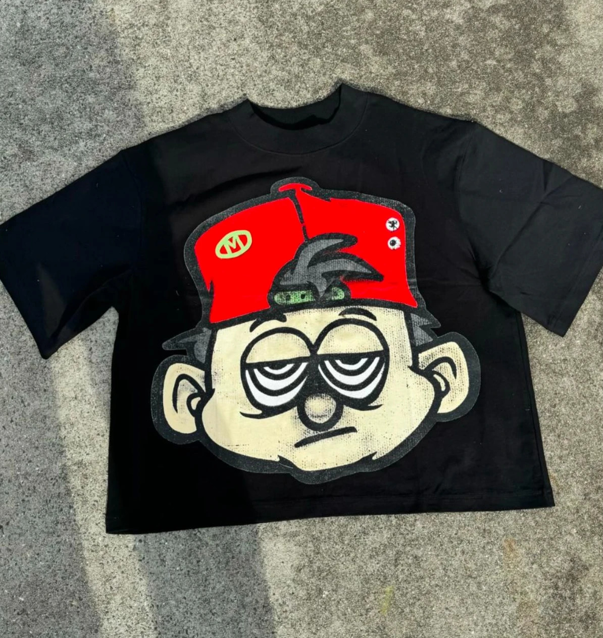 T Shirt Y2K Harajuku Hip Hop Cartoon Graphic Print Oversized Men and Women Streetwear Round Neck Cotton Short Sleeve Top 240822
