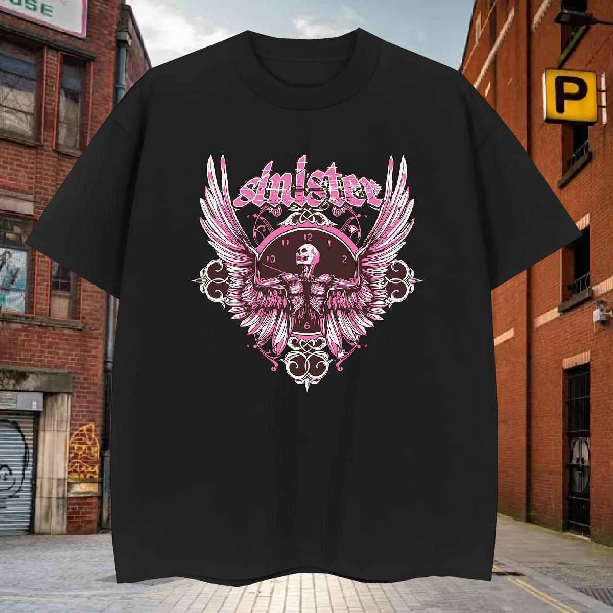 Comfortable T Shirt For Man 230g Pure Cotton skull Hip Hop Street Custom Big Size O-Neck Short Sleeve Mens Tshirts Wholesale Tops Tees