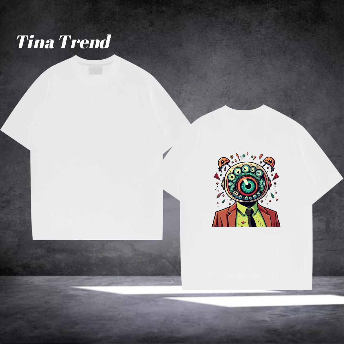 Popular T Shirt For Man 230g 100% Cotton skull Street Casual Custom Print Plus Size Crew Neck Breathable Mens Tshirts Designer Polos
