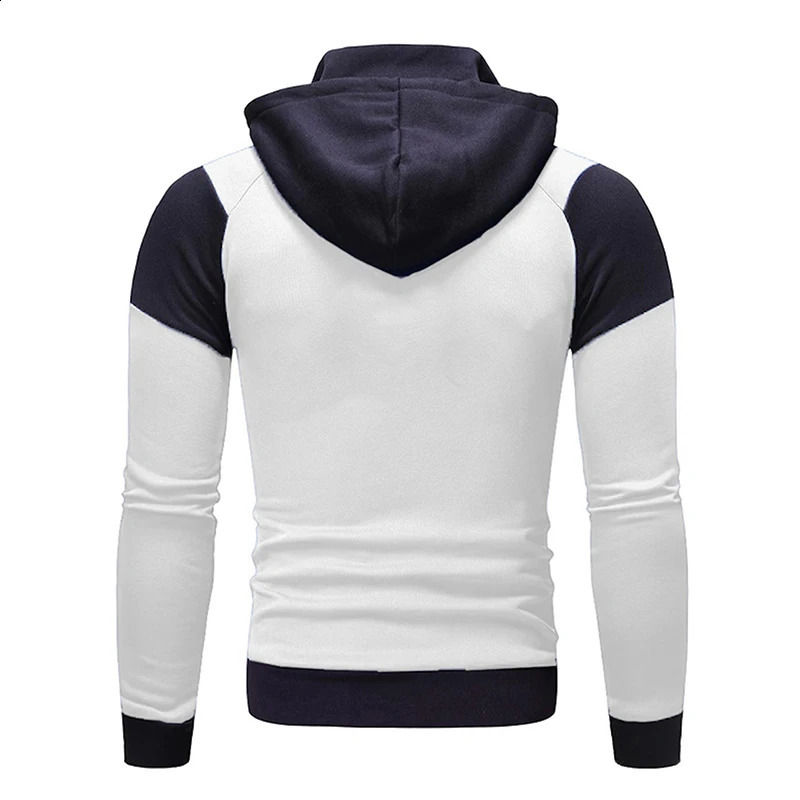 Mens Hoodie Wool Zipper Thick Solid Color Sportswear Casual 240822