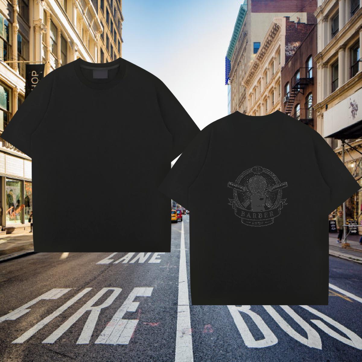 Designer T-Shirts 230g Pure Cotton tool Anime Printing Street Plus Size Cartoon Crew Neck Breathable Tshirts 2024 Tops