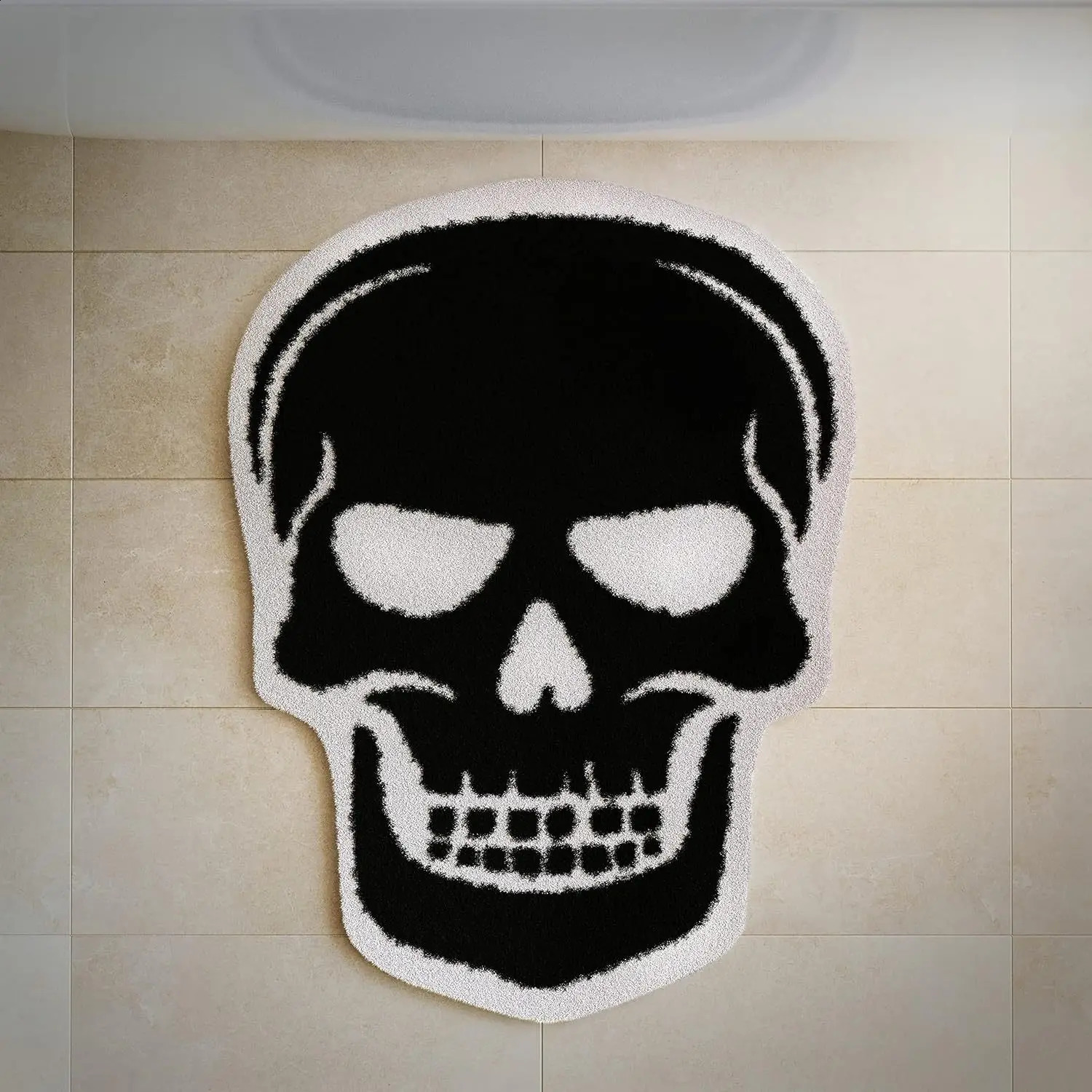 VIKAMA Halloween doormat s cashmere foreign trade alien horror skull decoration entrance doormat 240823