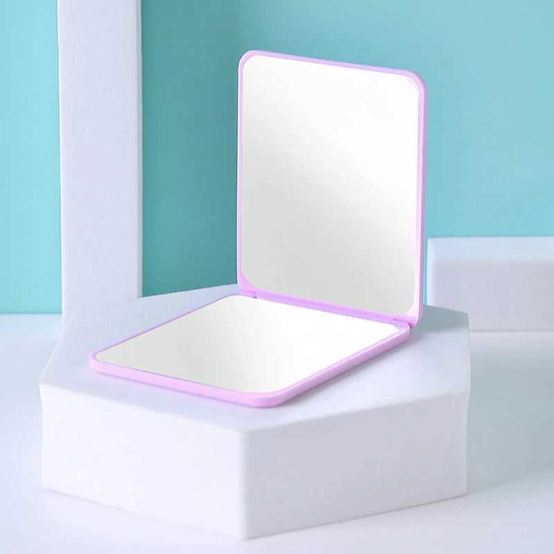 Foldable Makeup Mirror Mini Square Makeup Mirror Portable Hand Mirrors Double-sided Compact Mirror Pocket Cosmetic MirrorXJ241213