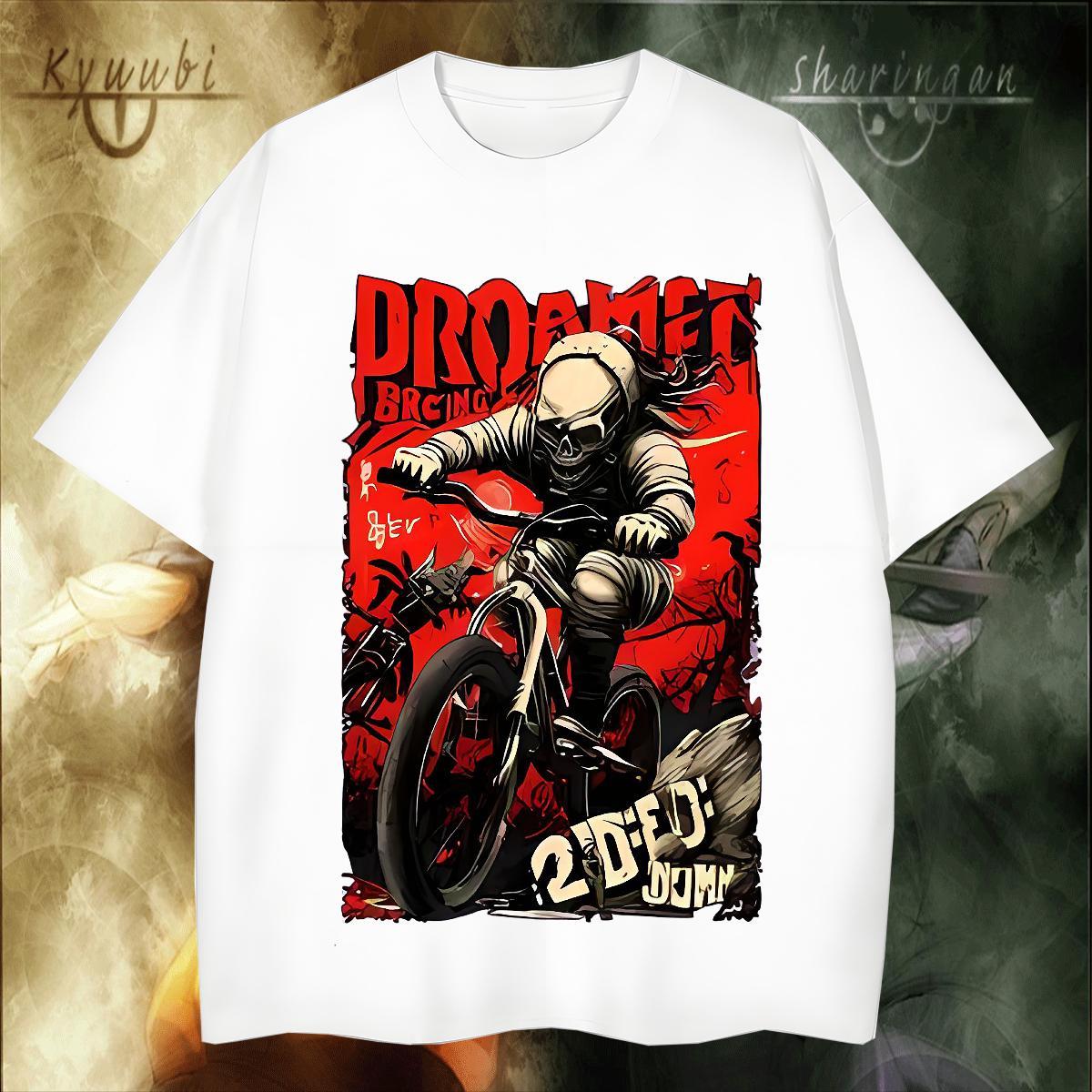 High Quality T Shirt For Man 230g 100% Cotton skull Sport Floral Print Crew Neck Breathable Tshirts Designer Fashion Clothings