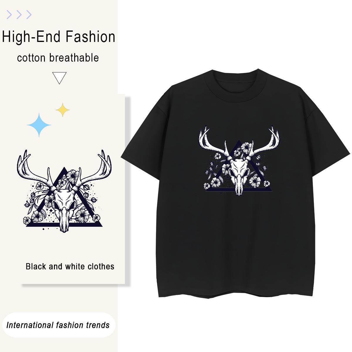Custom Men Tees cow Daily Wear 100% Cotton 230g Clothings Breathable Soft TOP Quality T shirt Asian Size