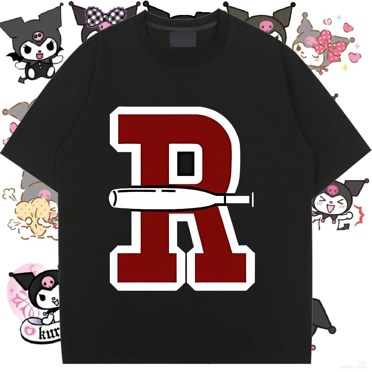 Comfortable Women Tees 230g Pure Cotton letter Sports Casual T Shirts Women Breathable Black Oversized Top Tees