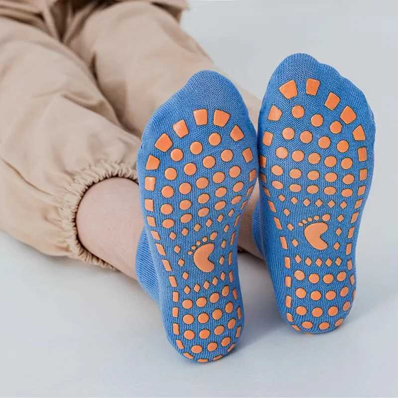 3 Pairs Kids Adults Anti-Slip Floor Socks Parent-Child Trampoline Cotton Breathable Socks Elasticity Sports Outside Children CL240824