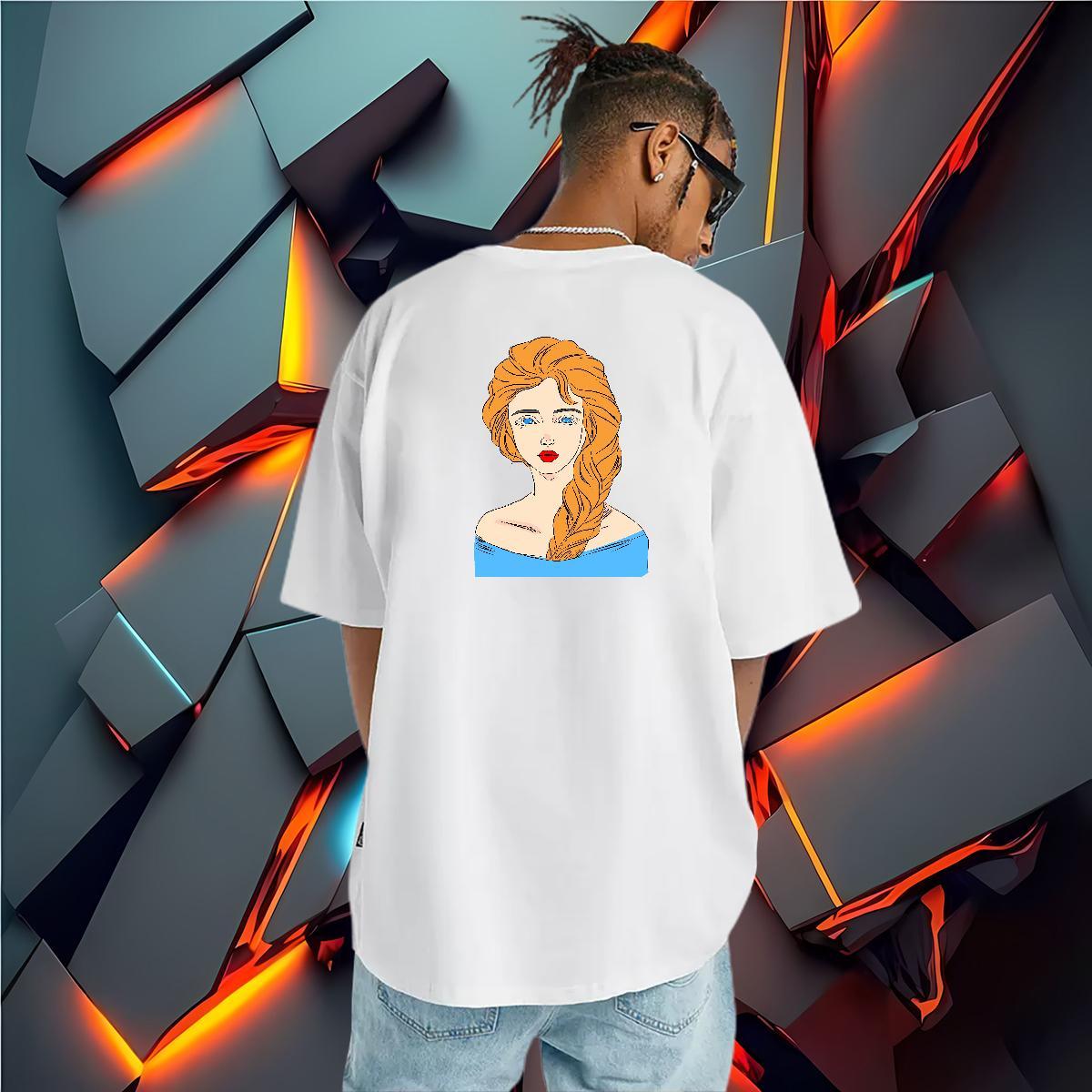 Brand T Shirts Men 230g Pure Cotton portrait Sports Casual Oversized O-Neck Short Sleeve Men Tees Fashion Casual Clothings