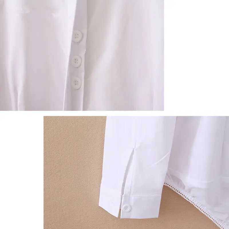 Women's Jumpsuits Rompers Elegant womens long sleeved white shirt womens office work shirt fashionable jumpsuit Korean design jumpsuit autumn 202