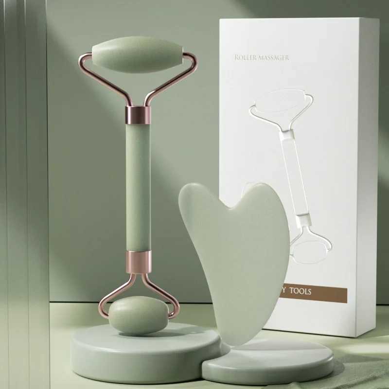 2Pcs Face Massager Roller Guasha Board Resin Scraper Wrinkle Remover Massage Roller for Facial Lifting Body Slim Skin Care Tools CL240824