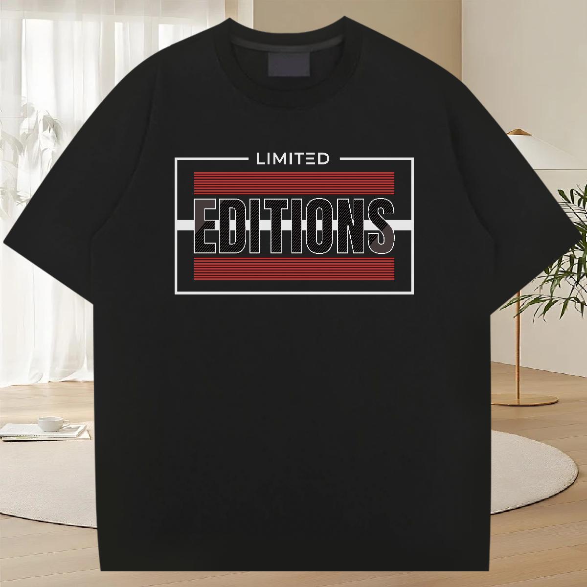 Cool Design T-Shirts for Men 100% Cotton 230g letter Summer Casual Custom Print Plus Size Crew Neck Breathable Men Tees New Arrival Tee Shirt
