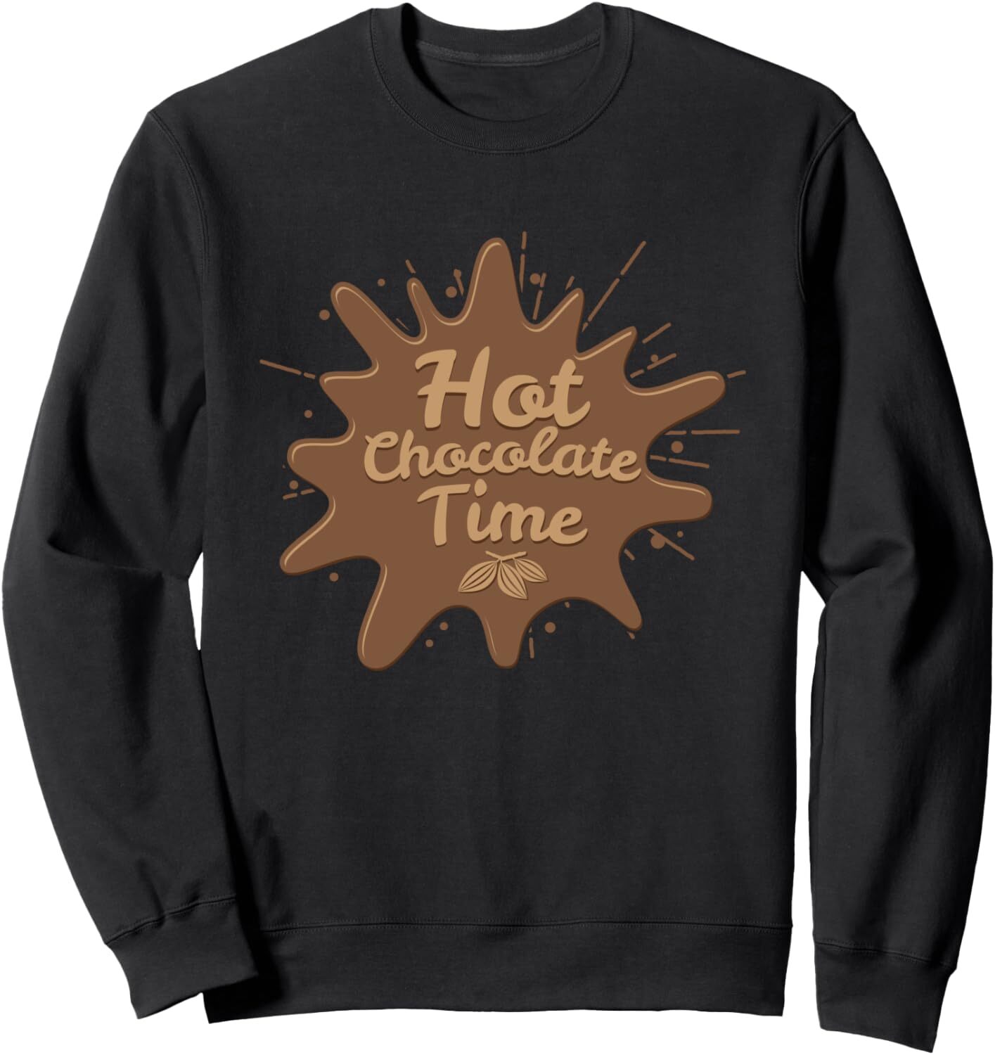 Long Sleeve Shirts For Men Sweatshirt Hot Chocolate Time Splah Cocoa Gift Sweatshirt T Shirt Tee Streetwear Casual Tops Clothes Free shipping