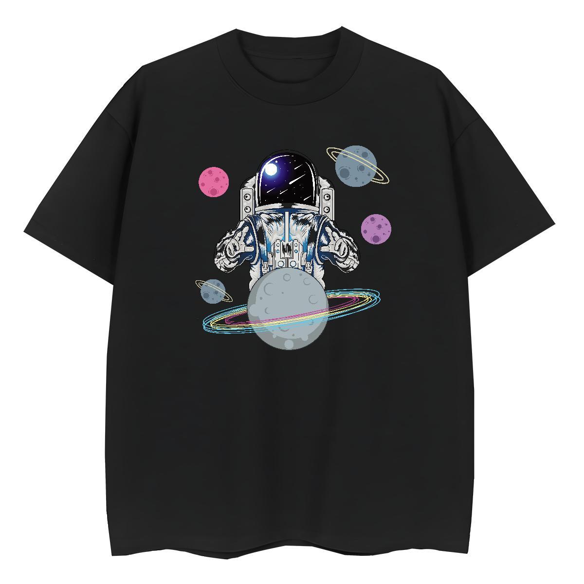 Designer Tshirt for Man Woman 230g Pure Cotton cosmonaut Sport T-Shirts for Women Breathable Anime Print Tee Shirt