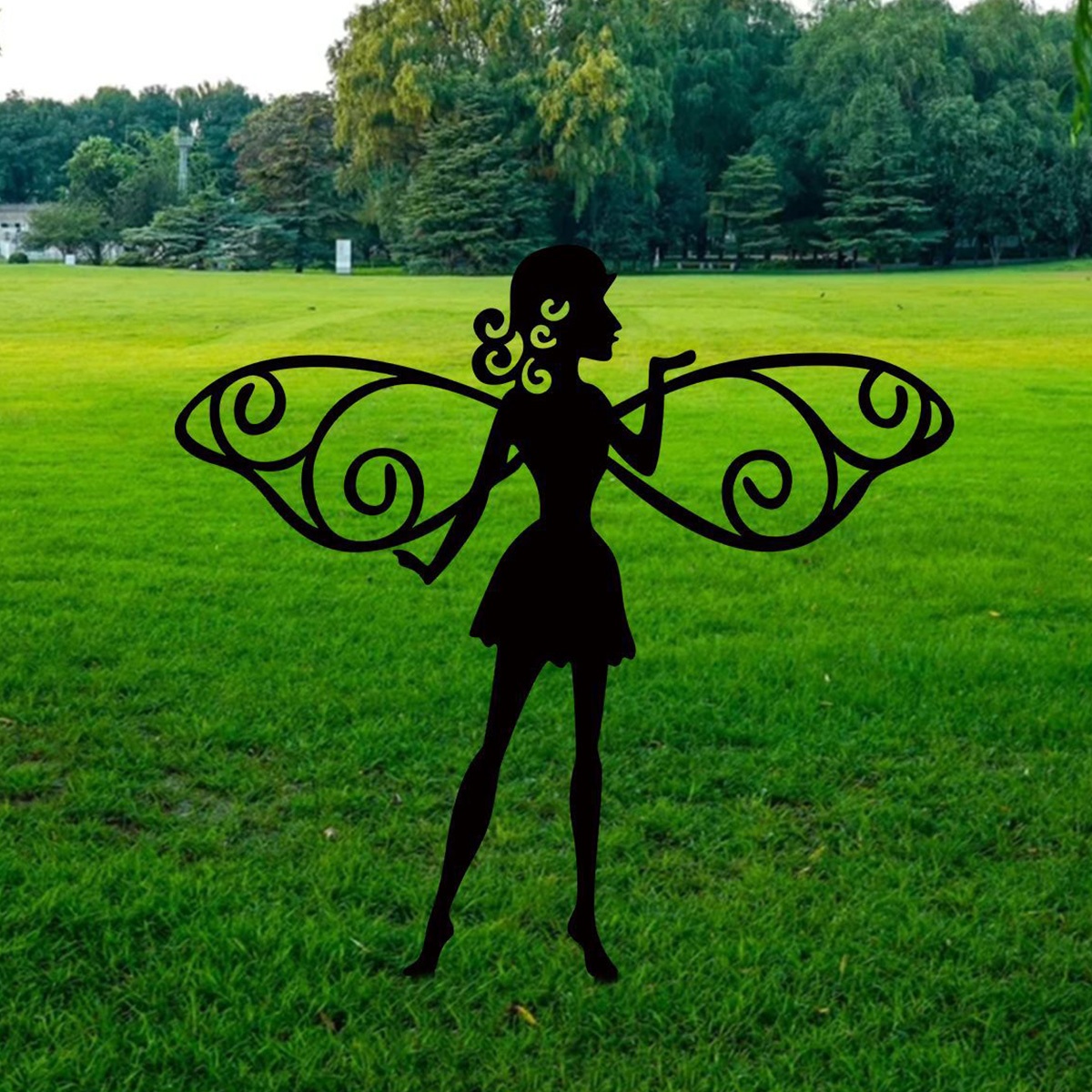 Garden Decor Whimsical Garden Stakes Handmade Iron Outdoor Patio Decoration