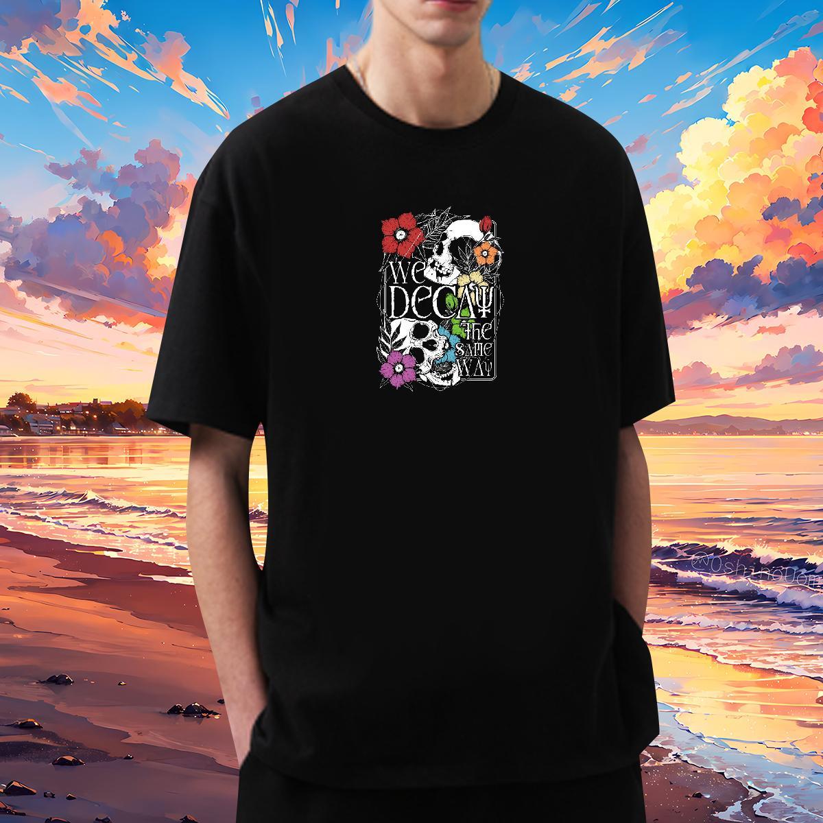 Unisex T Shirt For Man 230g Cotton skull Sport Custom Big Size Short Sleeve Soft Men Tshirts Designer Tops Tees
