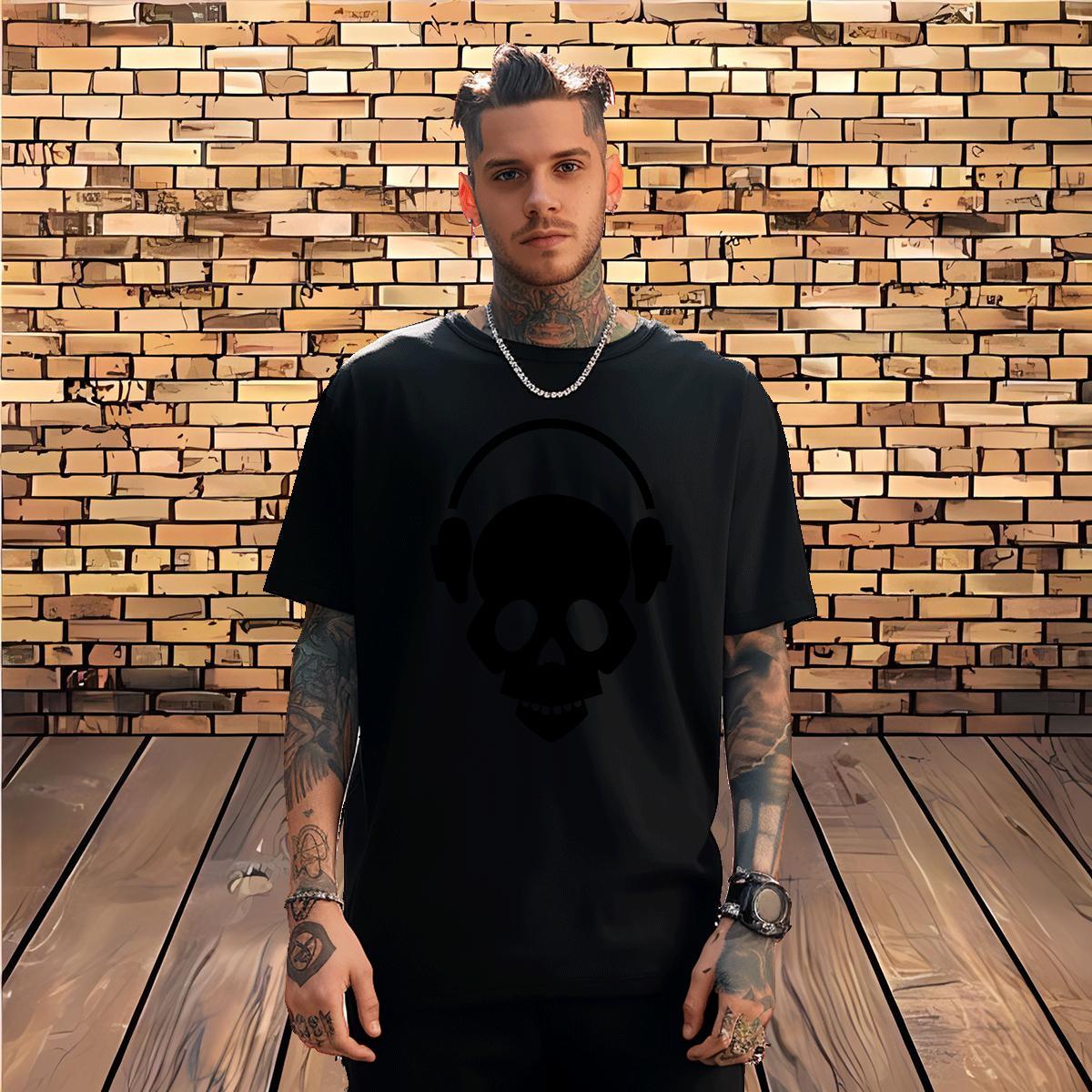 Popular T-Shirts 100% Cotton 230g skull Summer Casual Plus Size Cartoon Short Sleeve O-Neck Couples T Shirts Free Shipping Tops Tees