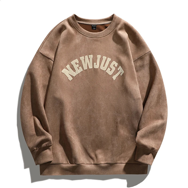 AutumnWinter American Loose Printed Hoodie Mens Retro Style Long Sleeve Collar 240823