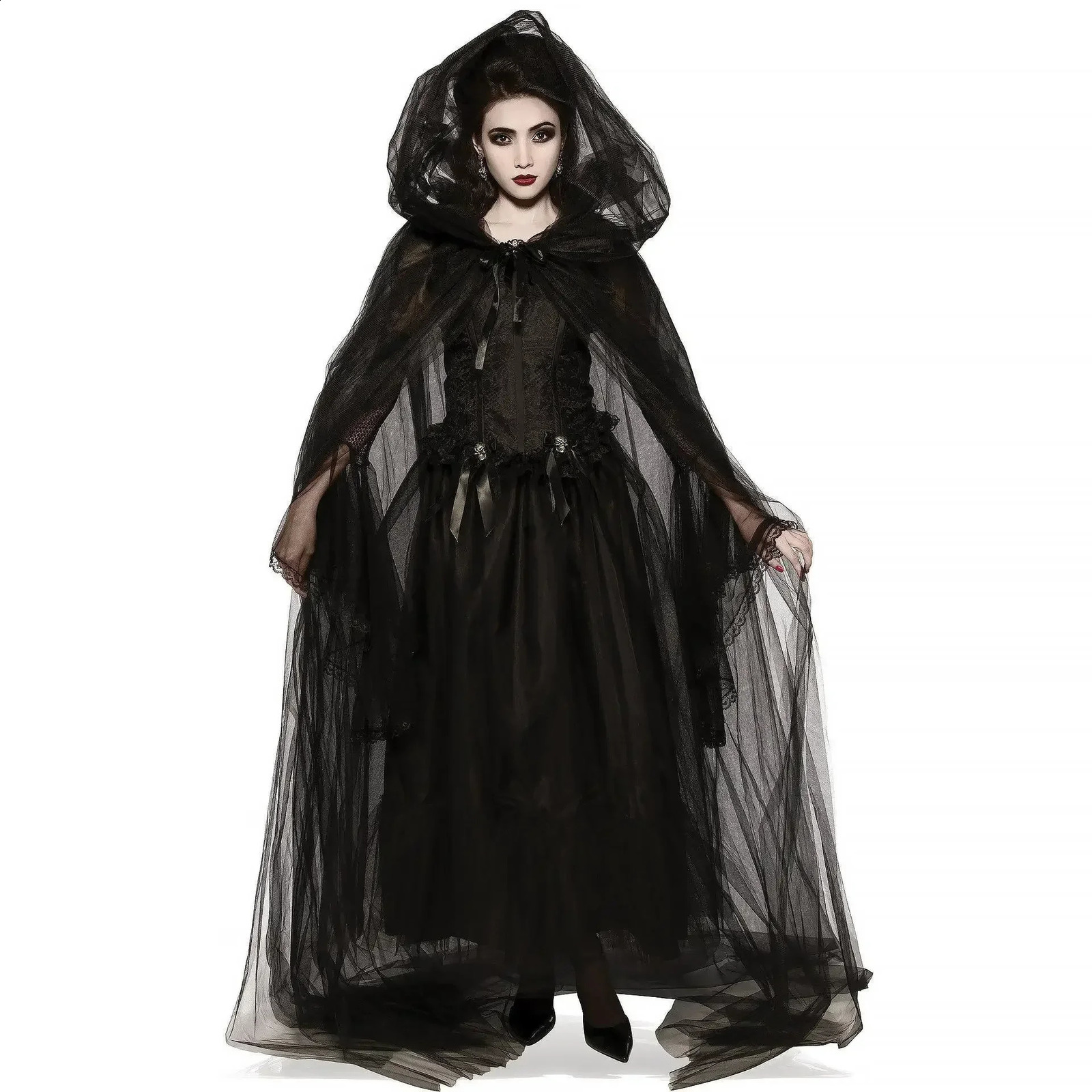Horror demon costume ghost bride witch roleplaying performance game Halloween 240823