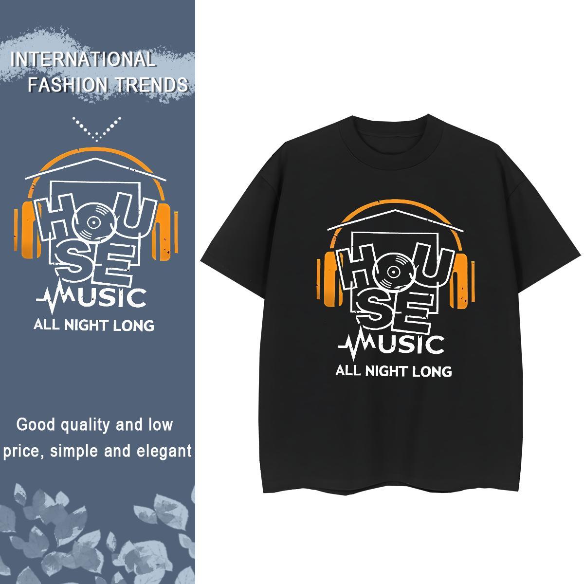 Popular Couples T Shirts 230g Cotton icon Outdoor T-Shirts for Women Short Sleeve O-Neck Floral Print Top Shirts