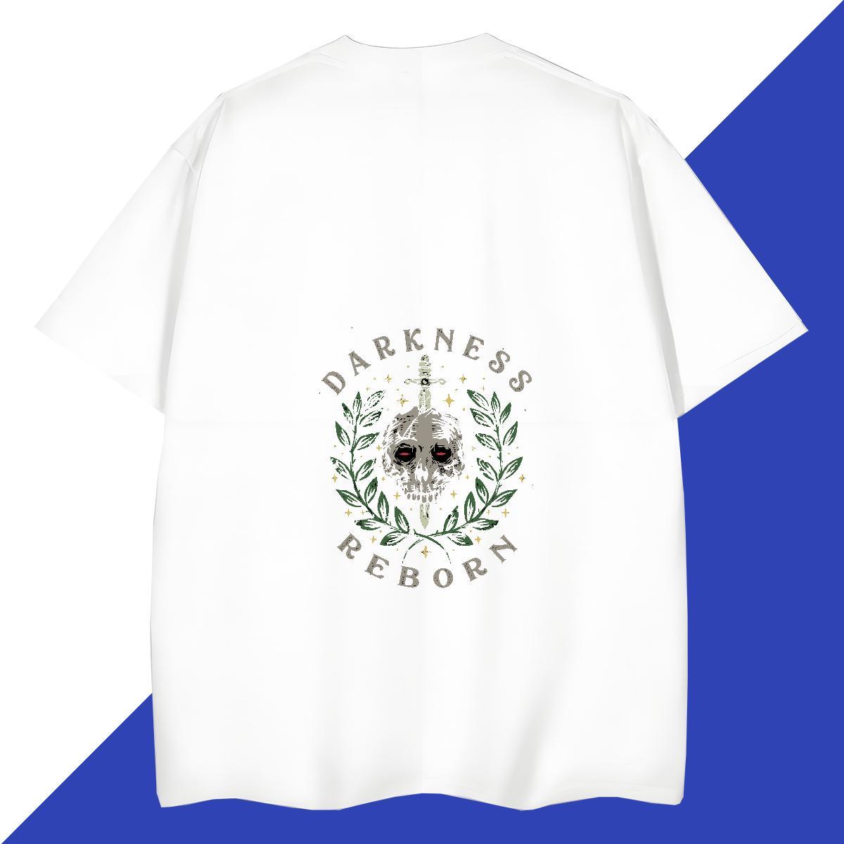 Brand Man T Shirts 100% Cotton 230g skull Street wear Hip Hop Customized Print Short Sleeve O-Neck Mens Tshirts DIY Customized Tops