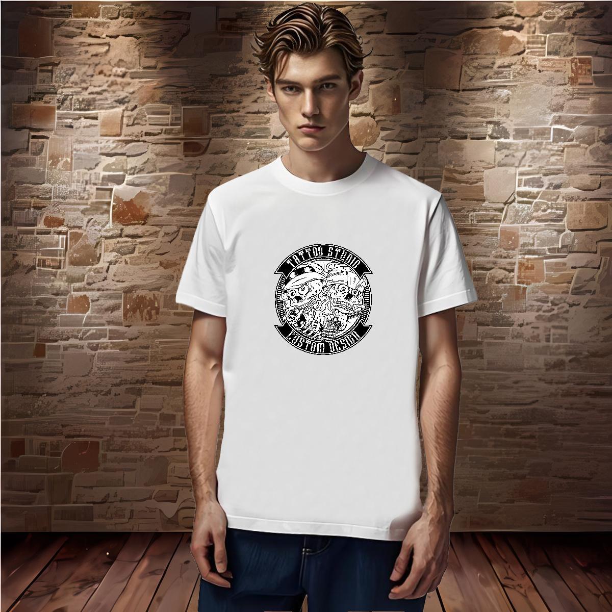 Cool Design Men T Shirts 230g 100% Cotton logo Outdoor DIY Logo Oversized Breathable Short Sleeve Couples T Shirts Classic Casual Clothes