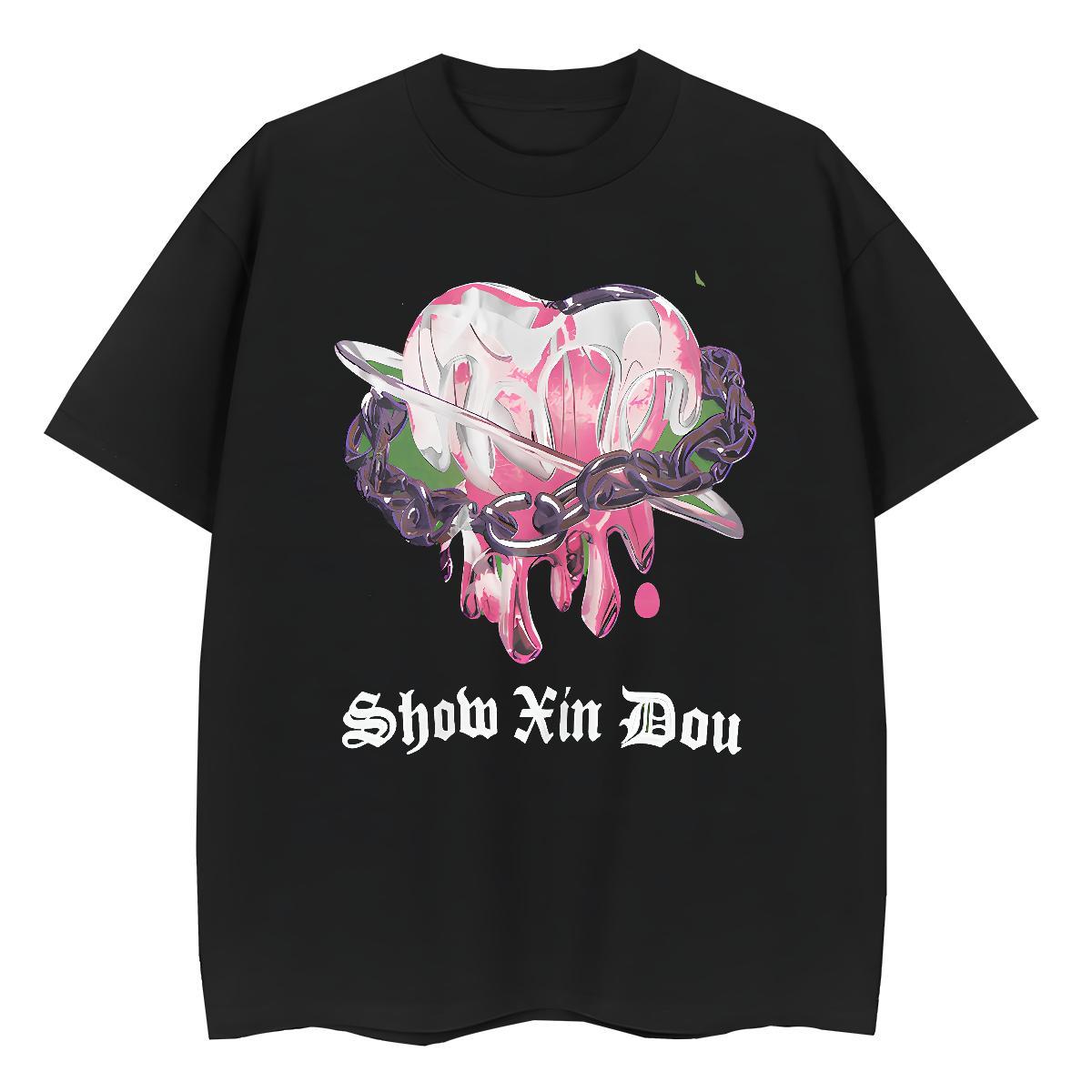 Wholesale Unisex Tshirts 230g Cotton letter Street Wear Women T Shirts Breathable Custom Printed Clothings