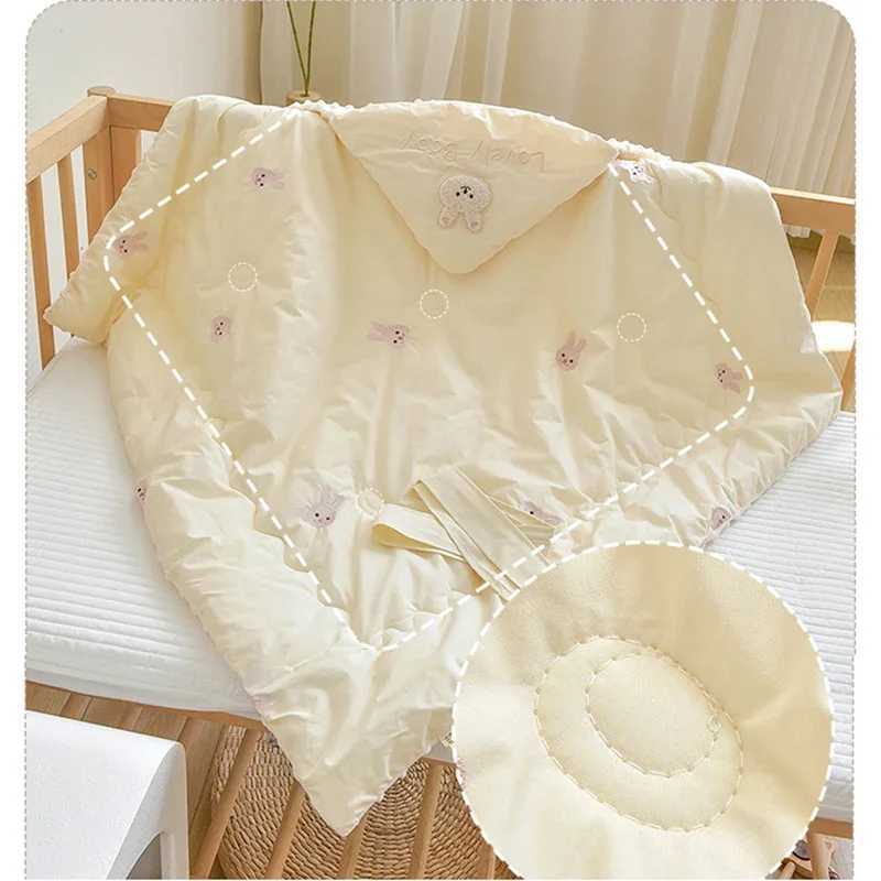 Winter Thick Baby Swaddle Blanket Wrap Soft Fleece Warm Comforter Quilt Newborn Sleeping Bag Envelope Infant Bedding Baby Stuff M240824