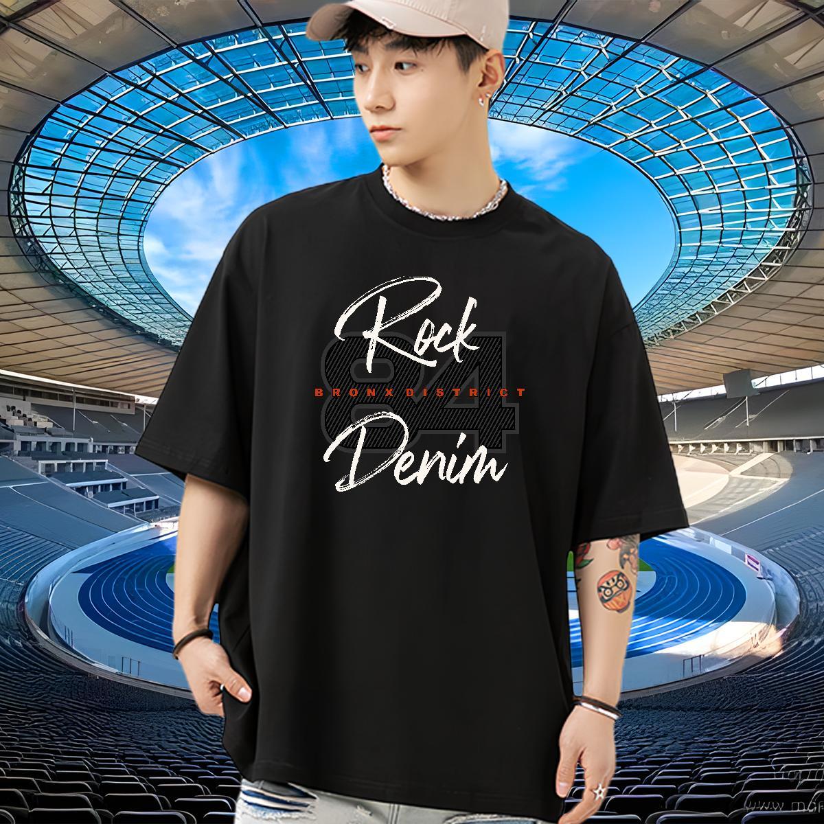 Cool Man T Shirts 230g Cotton number Anime Printing Street Asian Size Breathable Crew Neck Men Tshirts New Tops