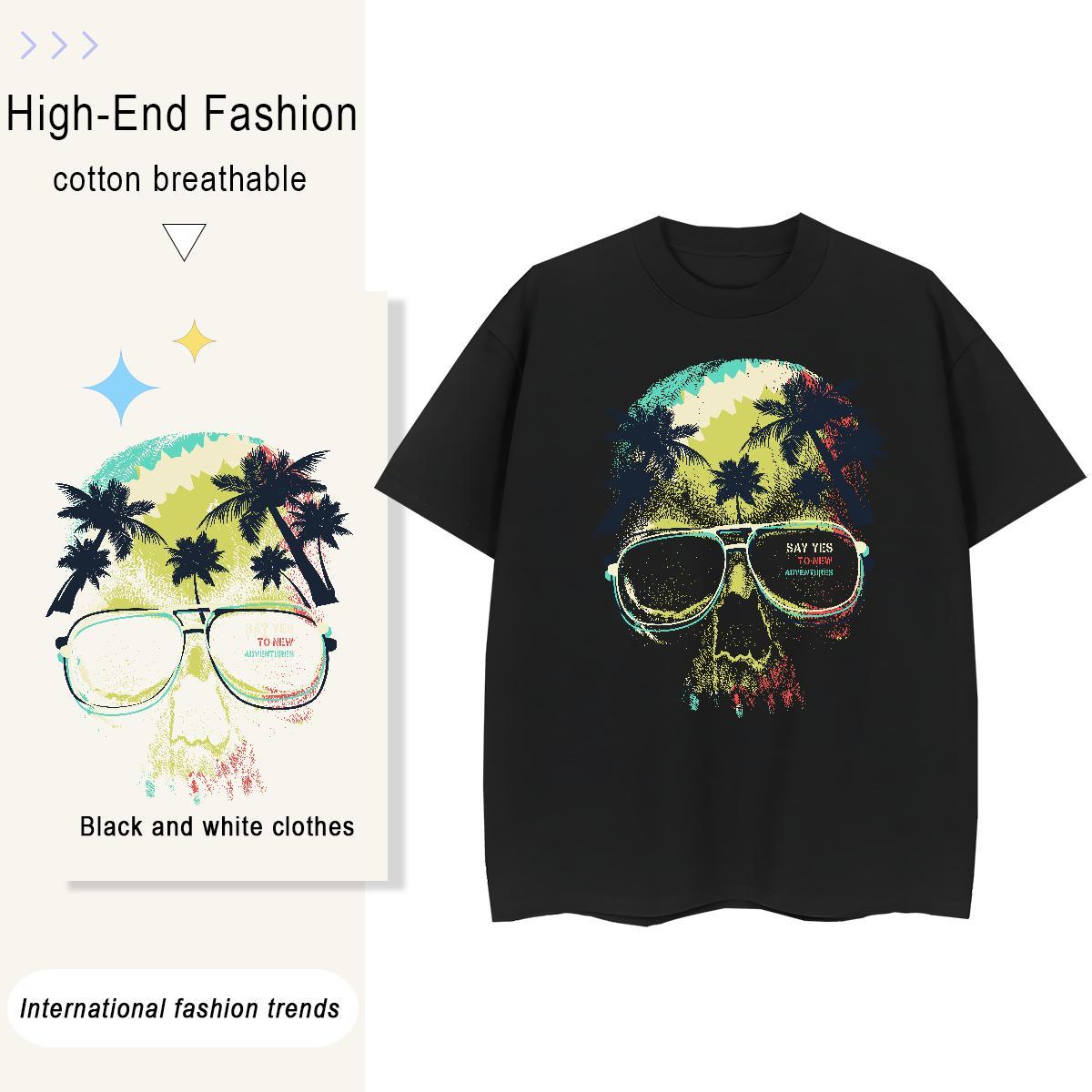 Fashion Casual Tshirts tree Sport 230g Pure Cotton Tees Shirts O Neck Short Sleeves Designer Men T Shirts Asian Size
