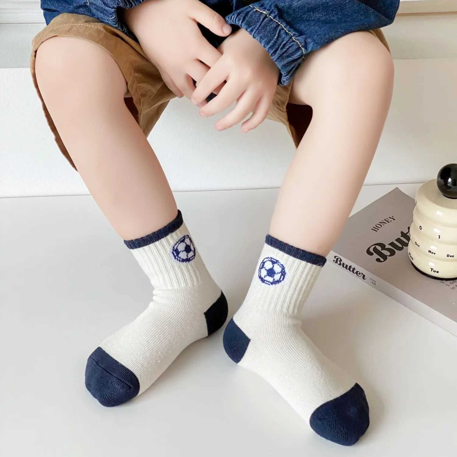 5 Pairs Boys sports Socks Spring Summer Autumn Childrens Short Socks 1-12Y Baby CL240824