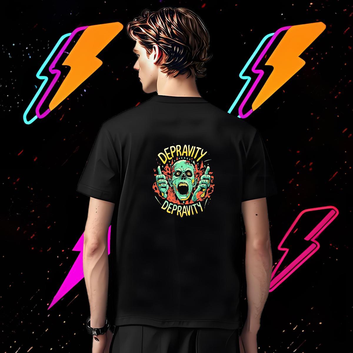 Loose T-Shirts for Men 230g 100% Cotton skull Sport Cartoon Print Short Sleeve Soft Men Tshirts Customized Top Tees