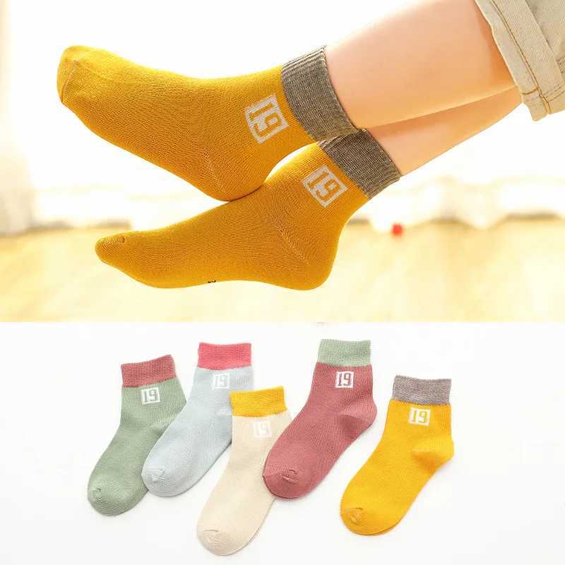 5 Pairs Per Lot Kids Socks Autumn Winter Children Cotton Cartoon Baby Girls Boys Fashion Socks 1 2 3 4 5 6 7 8 9 Years CL240824