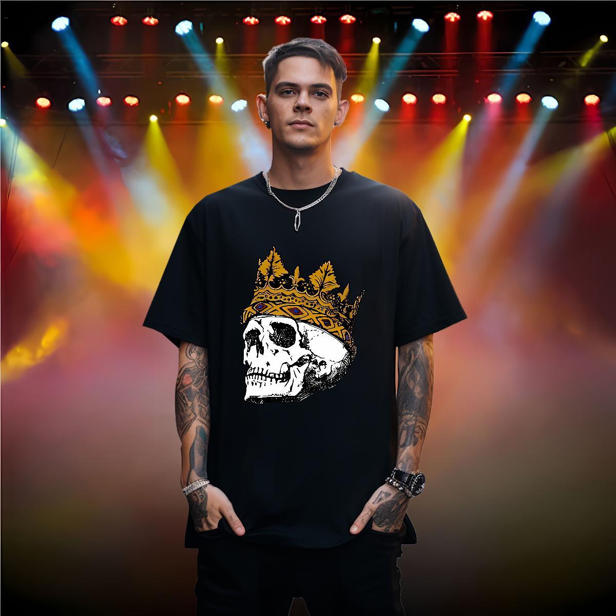 Cool T Shirt For Man 230g 100% Cotton crown Casual Beach DIY Breathable Crew Neck Mens Tshirts Wholesale Tops Tees