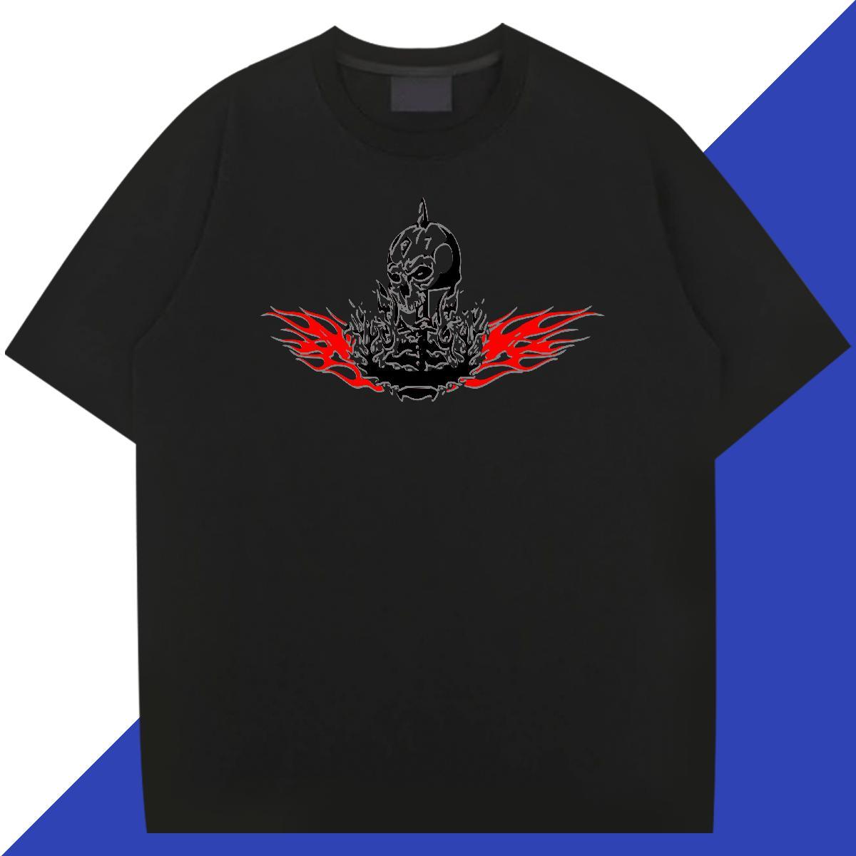 Cool Design T-Shirts 230g 100% Cotton skull Street Casual DIY Crew Neck Breathable Tshirts Stylist Clothings