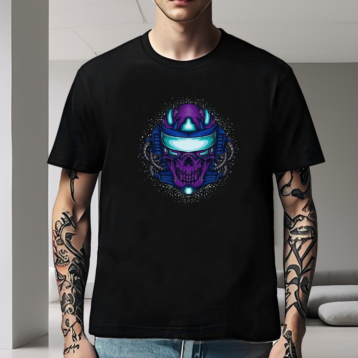 Designer Man T Shirts 100% Cotton 230g skull Hip Hop Street Custom Big Size Breathable Short Sleeve Mens Tshirts Brand Tees Shirts