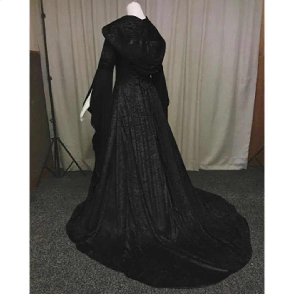 Ancient style wedding dress pantyhose Halloween devil interracial witch cosplay costume for me 240823