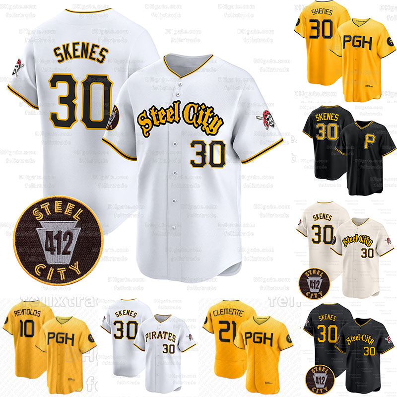 Paul Skenes Pittsburgh Andrew McCutchen Pirates 2023 City Connect Jersey Jersey Roberto Clemente Anthony Alford Cole Tucker Roberto Perez Ben Gamel Michael Chavis