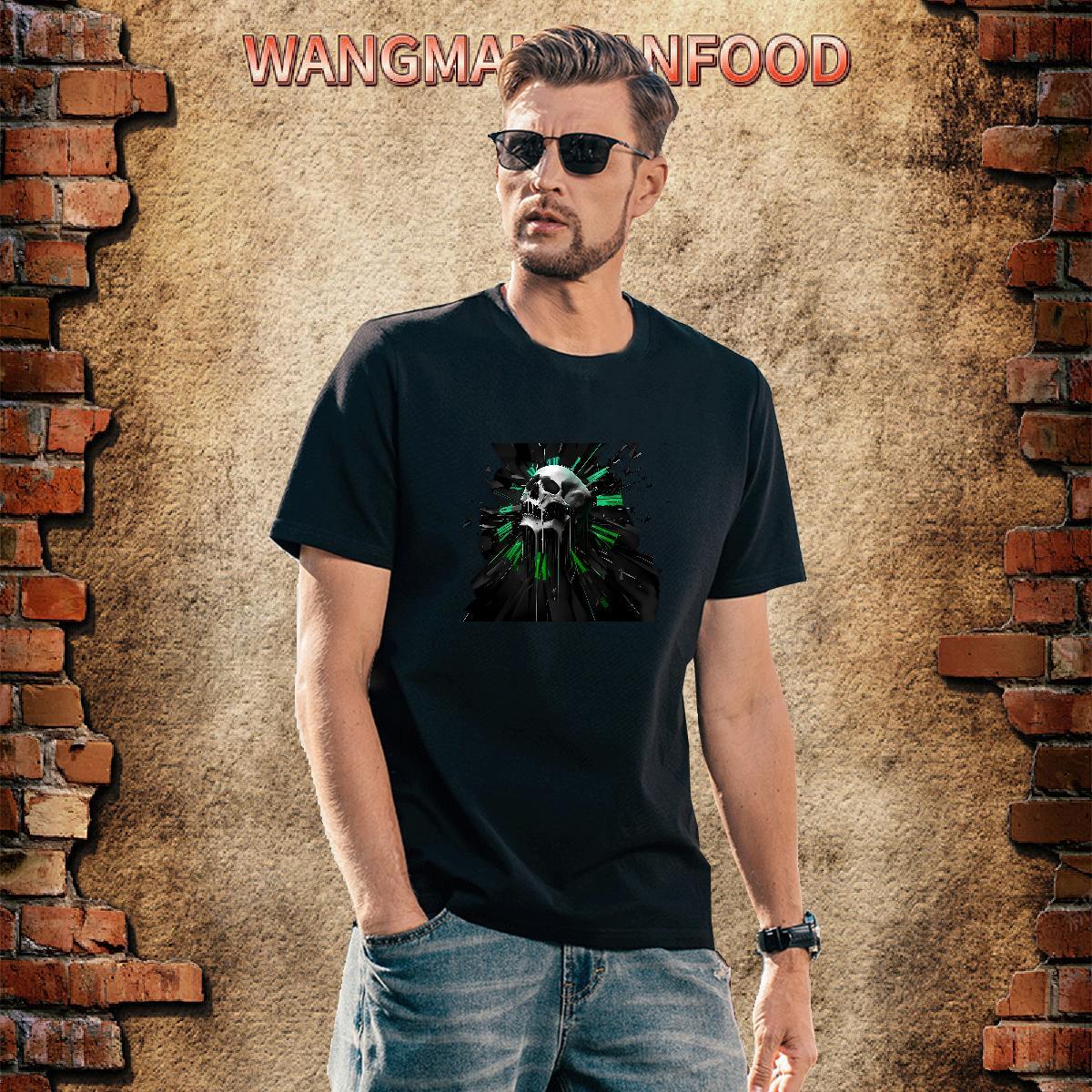 Designer T Shirts Men 100% Cotton 230g skull Street Casual Custom Printed Round Neck Short Sleeve Couples T Shirts Fashion Tops Tees