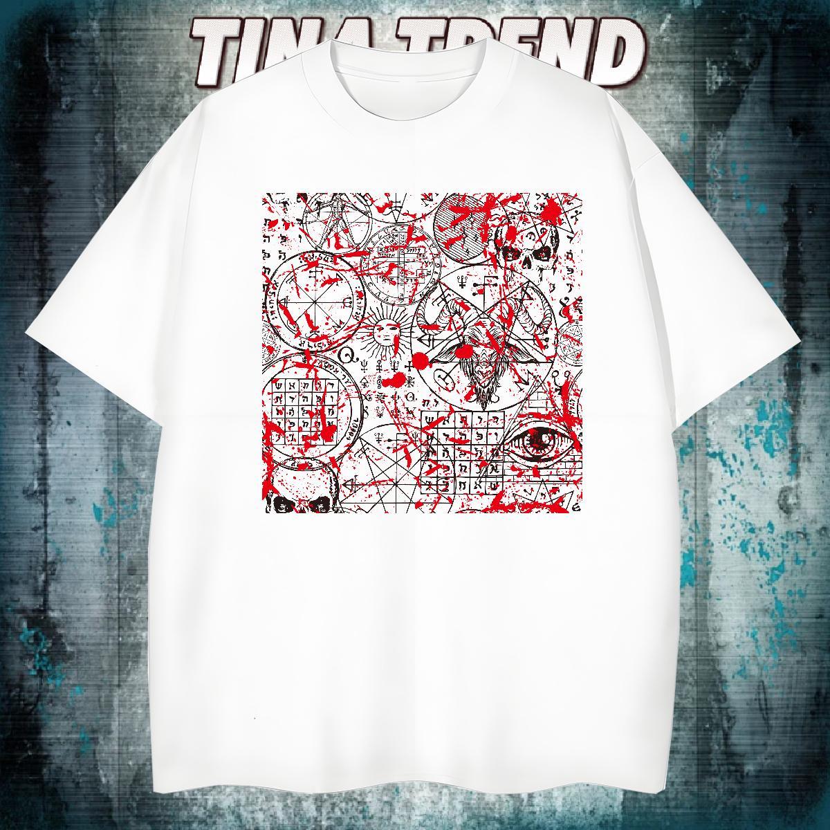 Soft T-Shirts for Men 100% Cotton 230g skull Street wear Hip Hop Anime Pure Cotton Couples T Shirts Classic Casual Tops Shirt