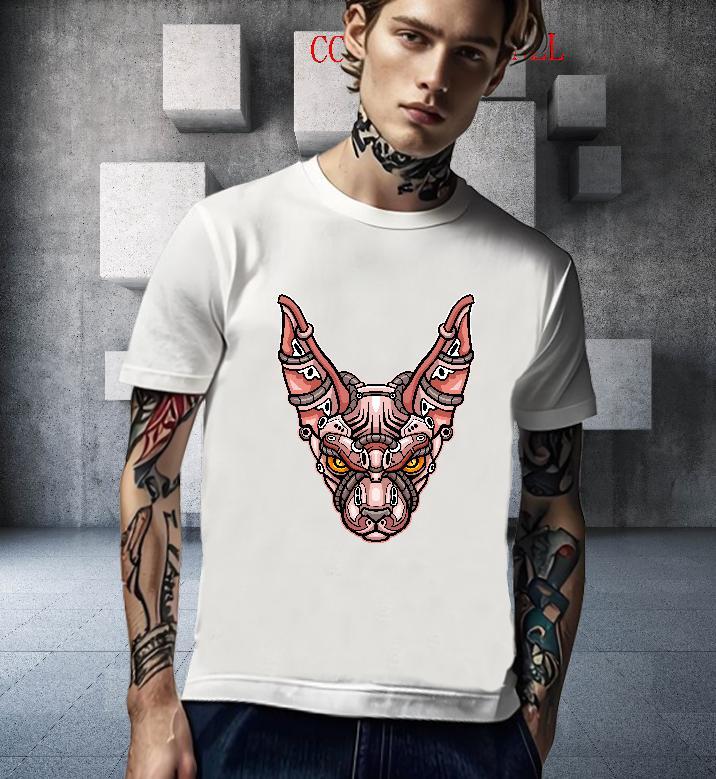 Loose Man T Shirts 230g Cotton ET Sports Casual Floral Print O Neck Short Sleeves Men Tshirts Free Shipping Tops Shirt
