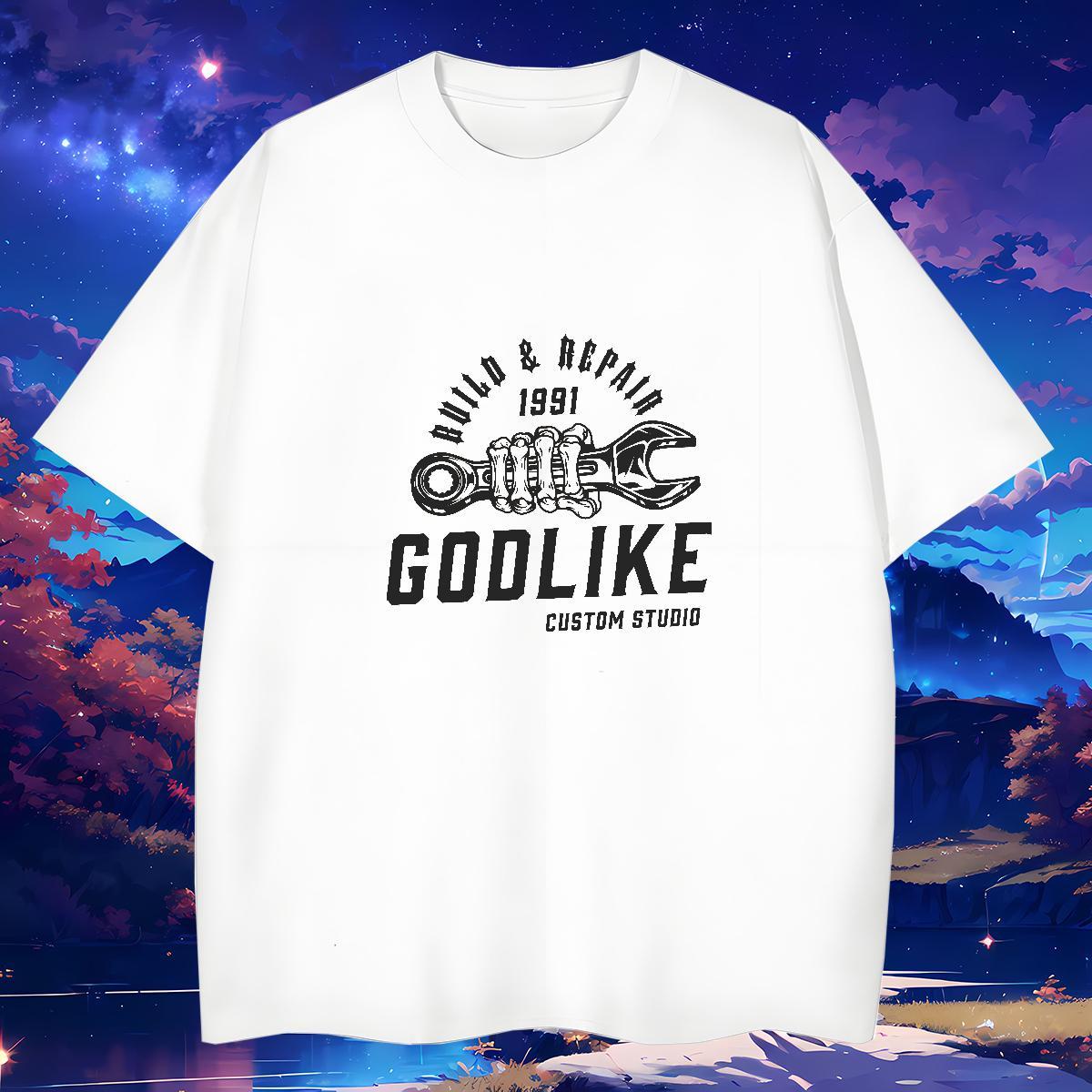 Classic T Shirts Men 230g Pure Cotton tool Street Wear Customized Breathable Short Sleeve Men Tshirts 2024 DIY Top Tees