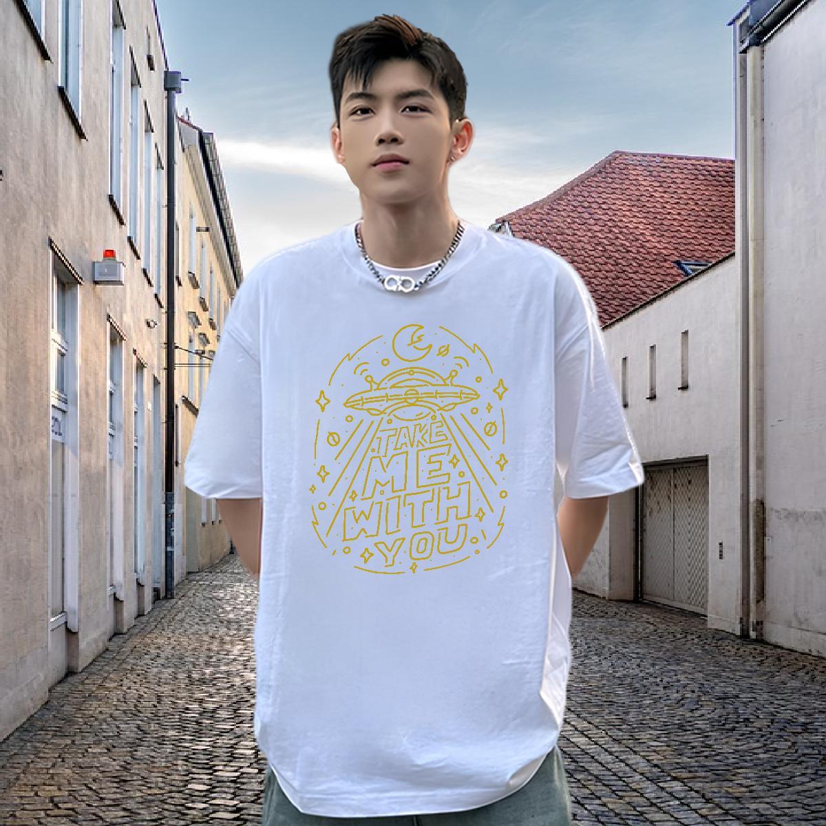 Brand Mens T Shirts 100% Cotton 230g ET Home Outdoor DIY Anime Crew Neck Couples T Shirts Fashion Designer Tee Shirt